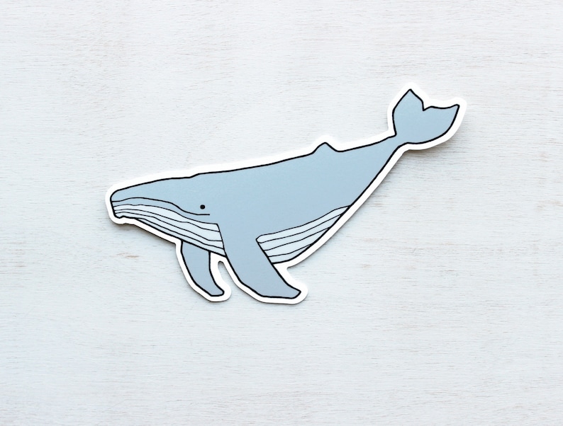 Whale Sticker Ocean Animal Laptop Sticker Waterproof Vinyl Art Sticker Decal image 1