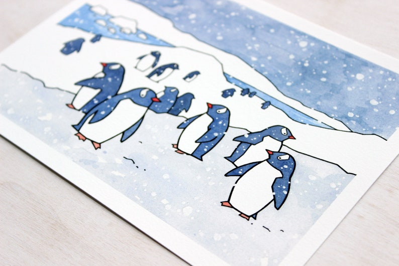Gentoo Penguins Art Print Nursery Wall Art Animal Nursery Decor image 4