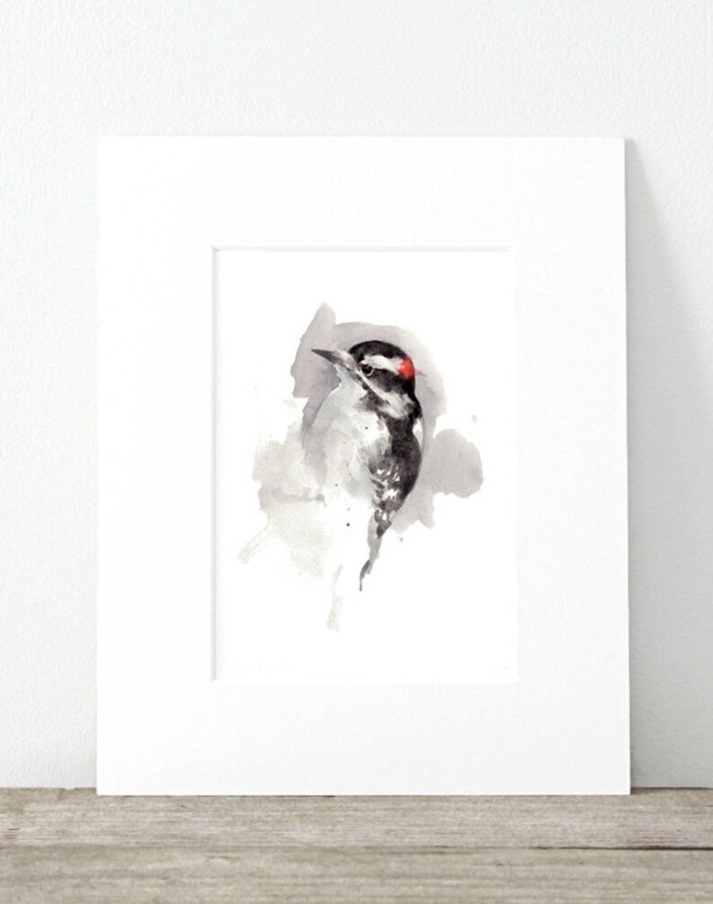 Woodpecker Watercolor Painting Art Print Home Office Decor image 3