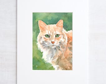 Custom Pet Portrait Watercolor - Dog and Cat Painting