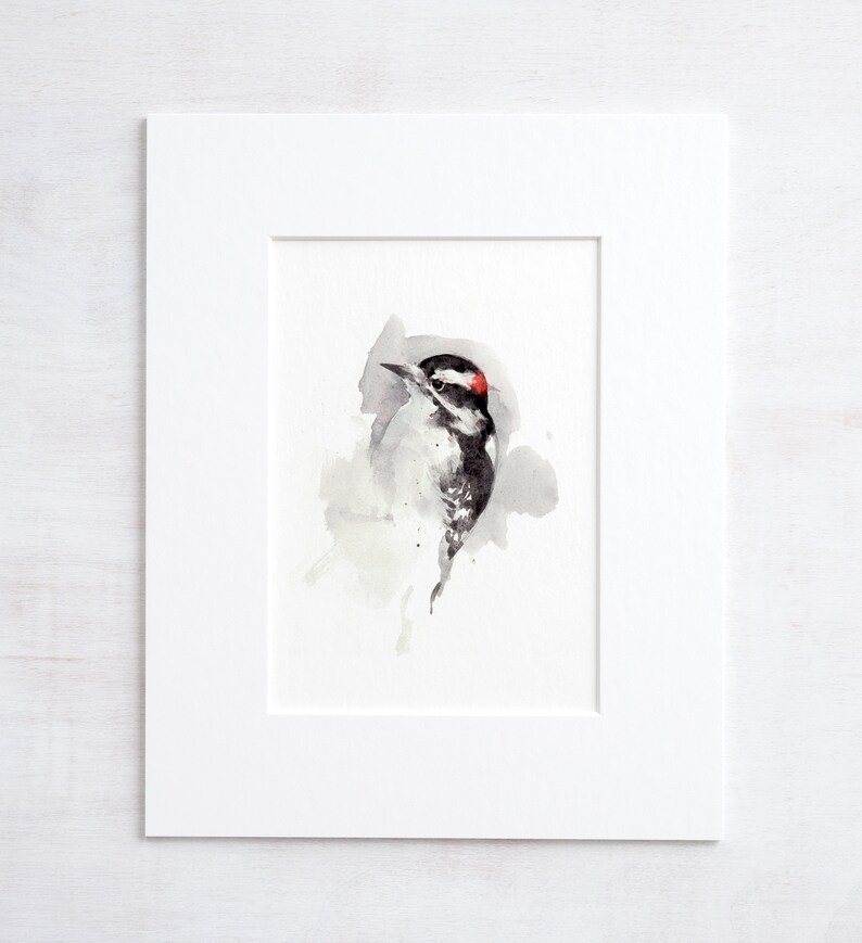 Woodpecker Watercolor Painting Art Print Home Office Decor image 4