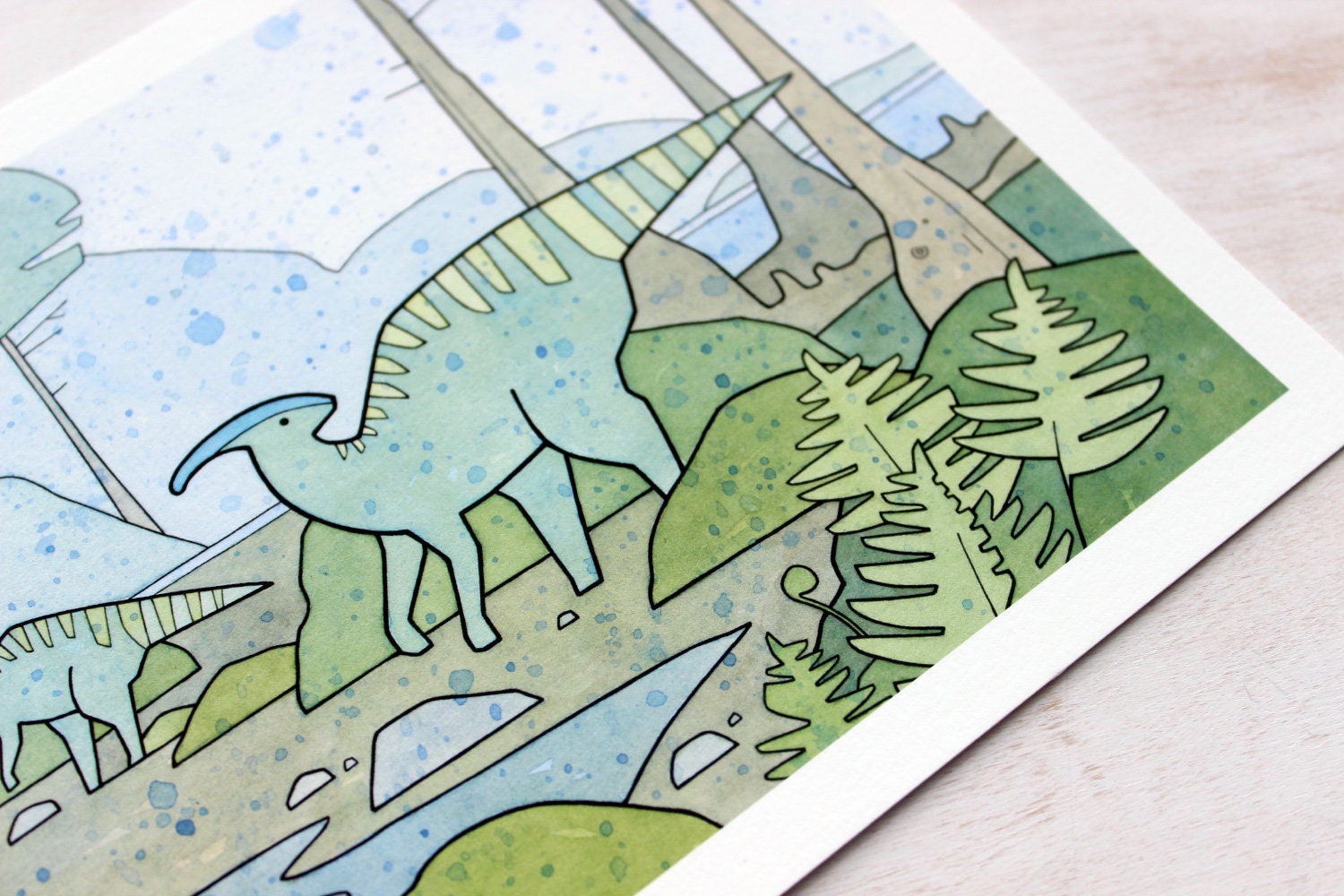 Dinosaur Wall Art DuckBilled Dinosaur Print Dinosaur Nursery Etsy