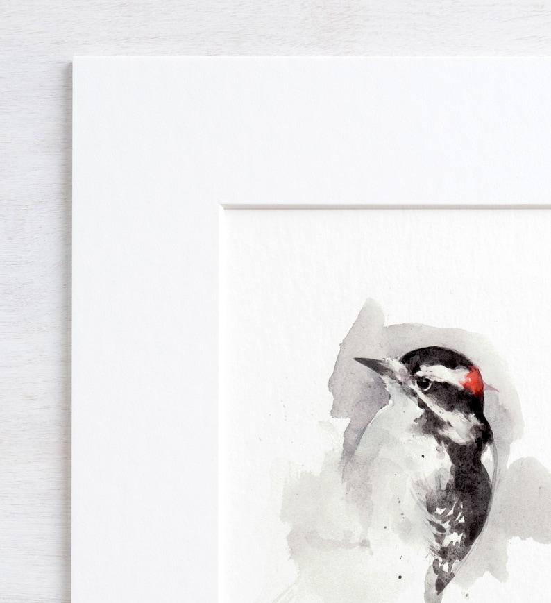 Woodpecker Watercolor Painting Art Print Home Office Decor image 5