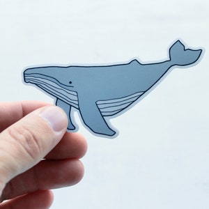 Whale Sticker Ocean Animal Laptop Sticker Waterproof Vinyl Art Sticker Decal image 3