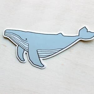 Whale Sticker Ocean Animal Laptop Sticker Waterproof Vinyl Art Sticker Decal image 2