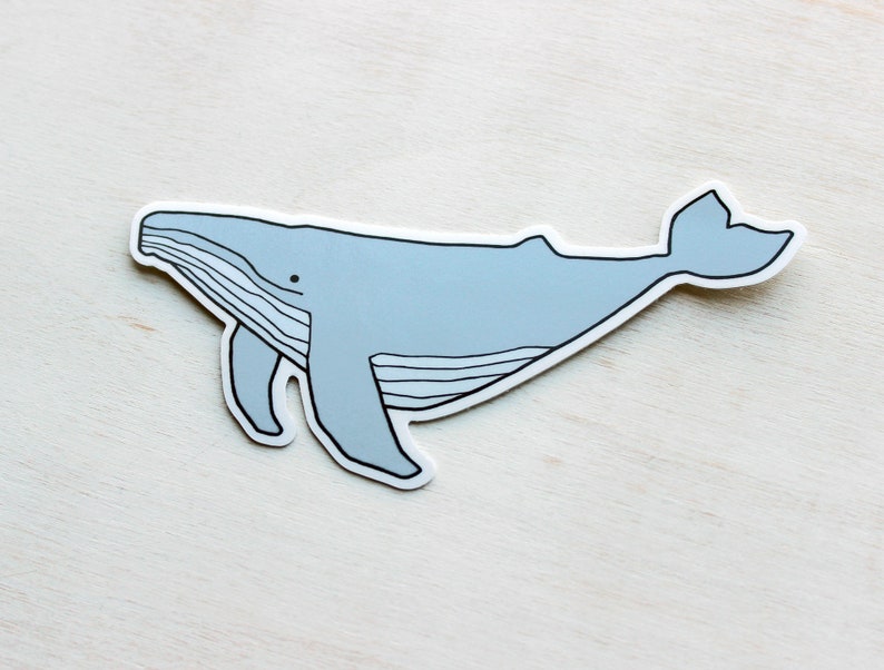 Whale Sticker Ocean Animal Laptop Sticker Waterproof Vinyl Art Sticker Decal image 2