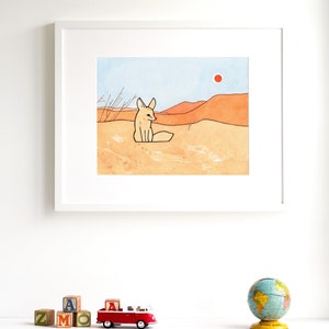 Fennec Fox Art Print Kids Room Wall Art Childs Room Decor