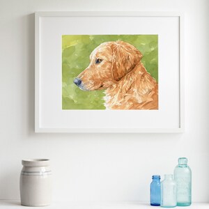Golden Retriever Dog Print Watercolor 11x14 Limited Edition Print Dog Art Pet Portrait image 3