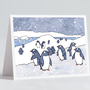 Animal Mixed Christmas Card Set No 1 10 Illustrated Holiday Cards Winter Card Box Set image 7