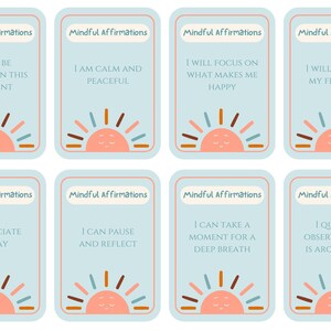 24 tarjetas didácticas de afirmación consciente