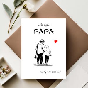 Tarjeta editable del Día del Padre / Regalo imprimible para papá, papi, esposo / Feliz primer Día del Padre / Descarga instantánea PDF PNG Canva