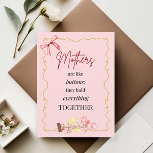 Muttertagskarte, Grußkarte für Mama, personalisiertes Blumendesign, herzliche Nachricht, einzigartige Geschenkidee zum Muttertag