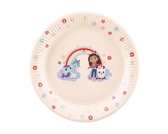 Gabby's Dollhouse Rainbow Flower Paper Plates (Pack of 6)