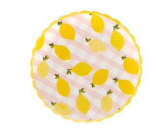 Sunny Lemon Paper Plates – Party Tableware, Summer Celebration Decorations