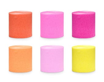 Summer Crepe Streamers Party Decoration (Pack of 6)