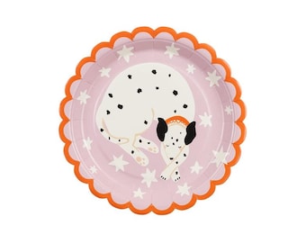Puppy Party Plates: Dalmatian Dog Dessert Plates (6 Count)