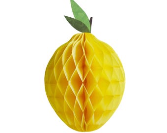 Lemon Honeycomb Decorations – Pack of 3, 30x25cm