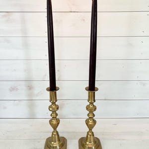 Vintage Brass Candlestick Holders | Set of 2
