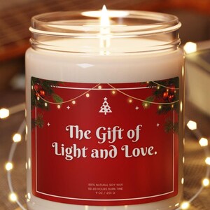 Light and Love Candle - Meaningful Christmas Gift for Family and Friends, Perfect Gift