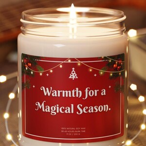 Warm Holiday Candle for Cozy Homes - Magical Christmas Glow Gift for Loved Ones, Perfect Christmas Gift
