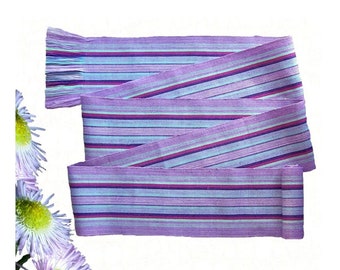 Lavender Purple Sash, SA72 - Long Woven Belt - Fair Trade, Vintage NOS, Guatemalan Textiles - Pirate Sash - Light Purple, Handwoven Belts