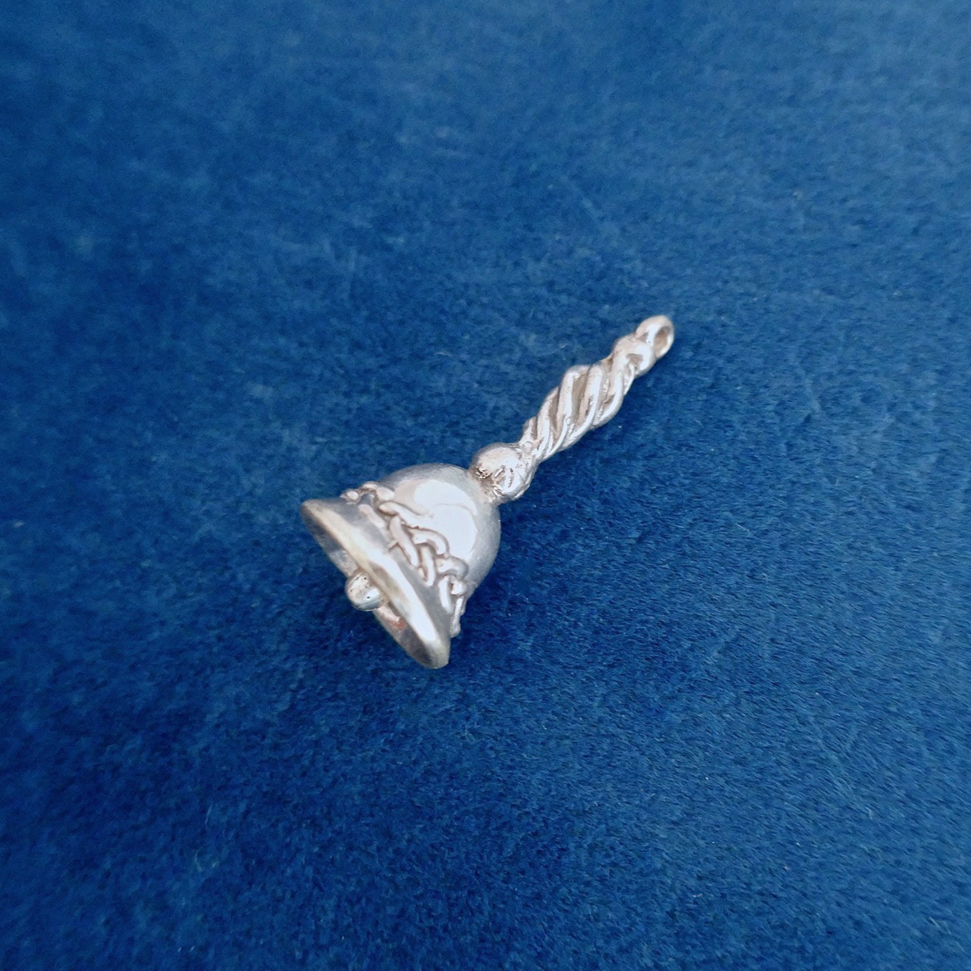 Bell Pendant Ringer Cast Sterling Silver, Miniature Bell, Mini Ringer, Hand Sculpted ...
