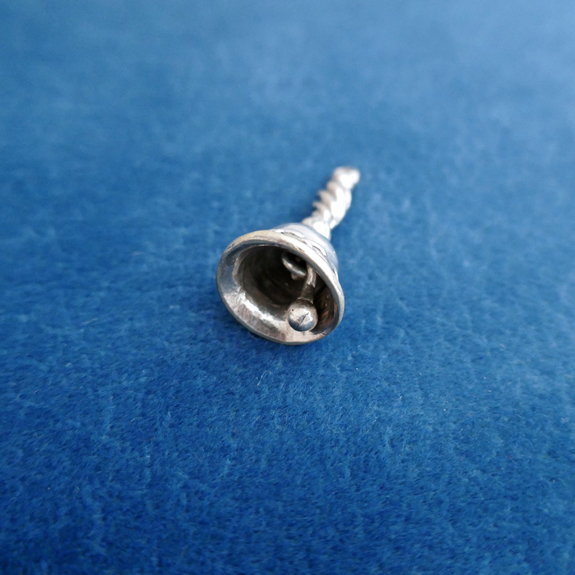 Bell Pendant Ringer Cast Sterling Silver, Miniature Bell, Mini Ringer, Hand Sculpted ...