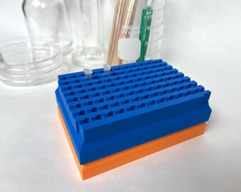 Gradilla apilable para tubos de PCR de 96 pocillos: almacenamiento de muestras de laboratorio