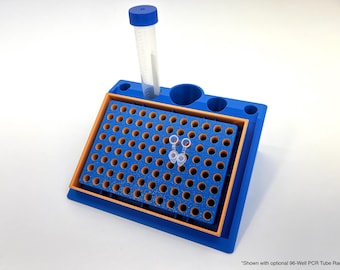 Inclined 96-Well PCR Plate Holder: Ergonomic Lab Workstation