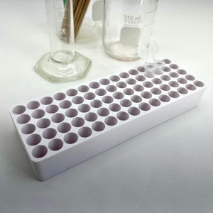75-Position Microcentrifuge Tube Rack: 3D Printed Lab Organizer