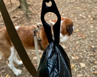 Bolsa para transportar excrementos de perro: manos libres y con clip para cualquier correa