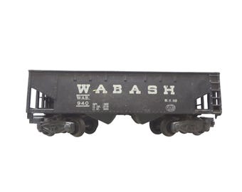 American Flyer HO Gauge Wabash Hopper 940 Black Metal Train Car AC Gilbert