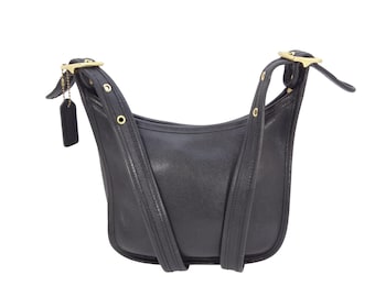 COACH Vintage Sonoma Pocket Zip Crossbody Bag in Navy Blue Pebbled
