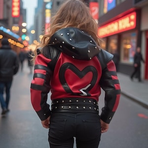 Veste rouge Descendants 4 The Rise pour fille - Veste en cuir Kylie-Centric