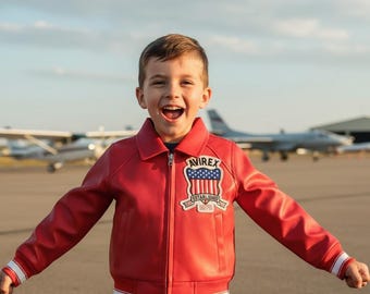 AVIREX Leather Jacket for Boys