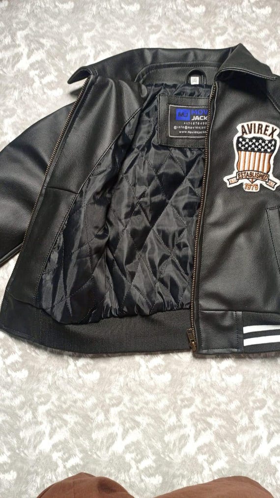 AVIREX Leather Jacket for Boys - Etsy