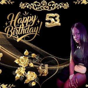 Tarjeta de cumpleaños digital personalizable. Tarjeta de cumpleaños personalizada, recuerdo personalizado, superposición personalizada PNG, JPG, archivo digital de cumpleaños