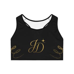 Printed Sports Bra: Moisture-Wicking Polyester Spandex Blend