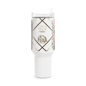 Personalized 40oz Stainless Steel Tumbler: Insulated Travel Mug with Handle