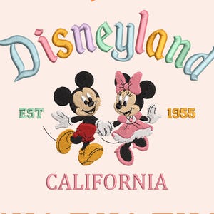 Cartoon Mouse Couple Embroidery Design – Digital Download