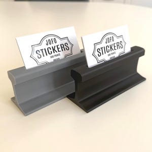 Visitekaartjeshouder spoorwegrail – unieke bureau-organizer voor treinrails, 3D-gedrukt, cadeau voor spoorwegwerker, spoorwegcadeau