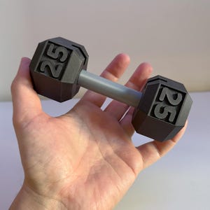 Porta biglietti da visita con manubri stampato in 3D – Accessorio da scrivania per palestra unico, regalo per personal trainer