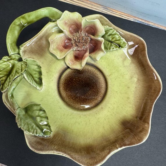 Vintage Vee Jackson California Pottery Trinket Candy Dish Magnolia