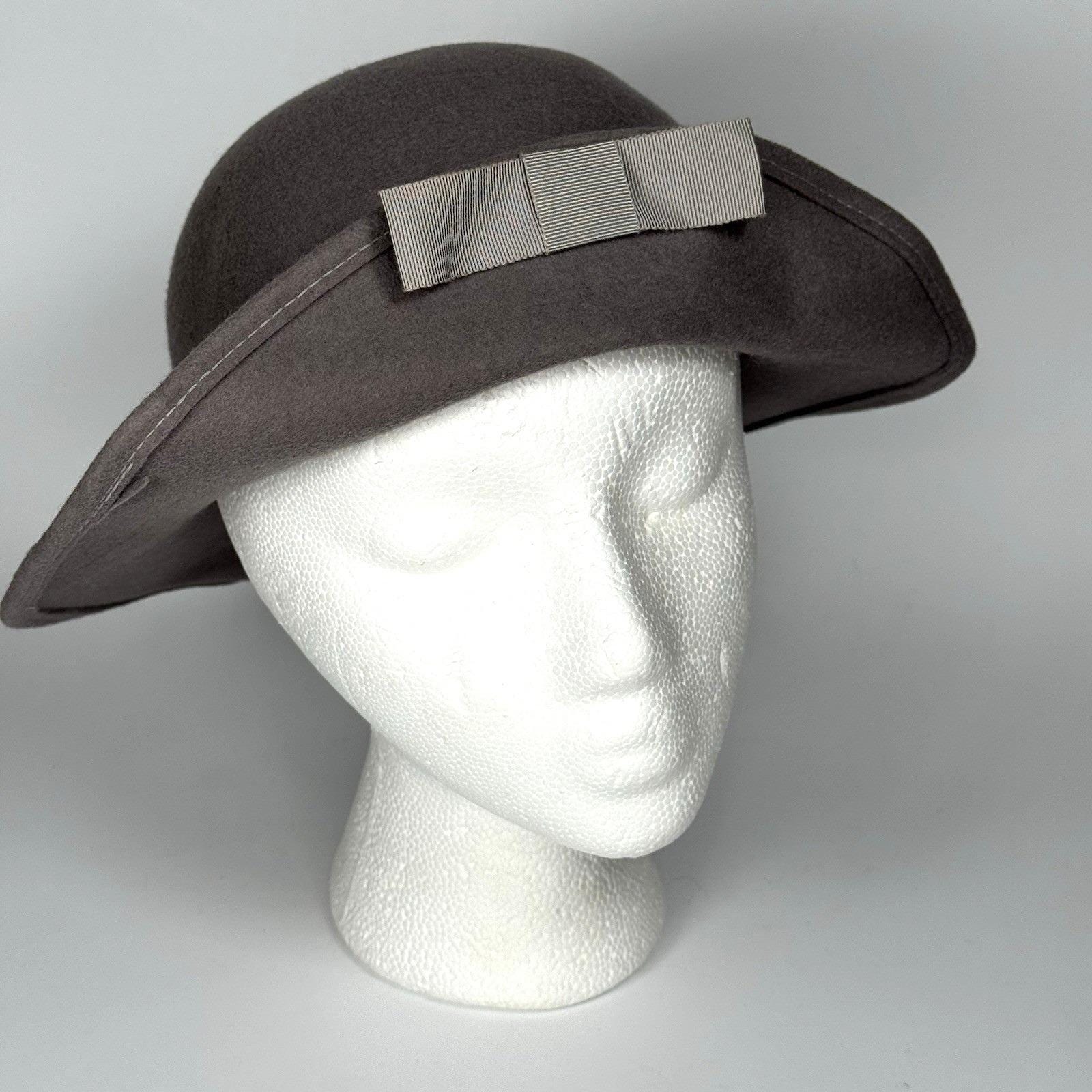 Elegant Vintage Brown 100% Wool Felt Hat Gold Bow-Made in USA-WPL 4384 Wpl Wool Hat - Etsy main image 2