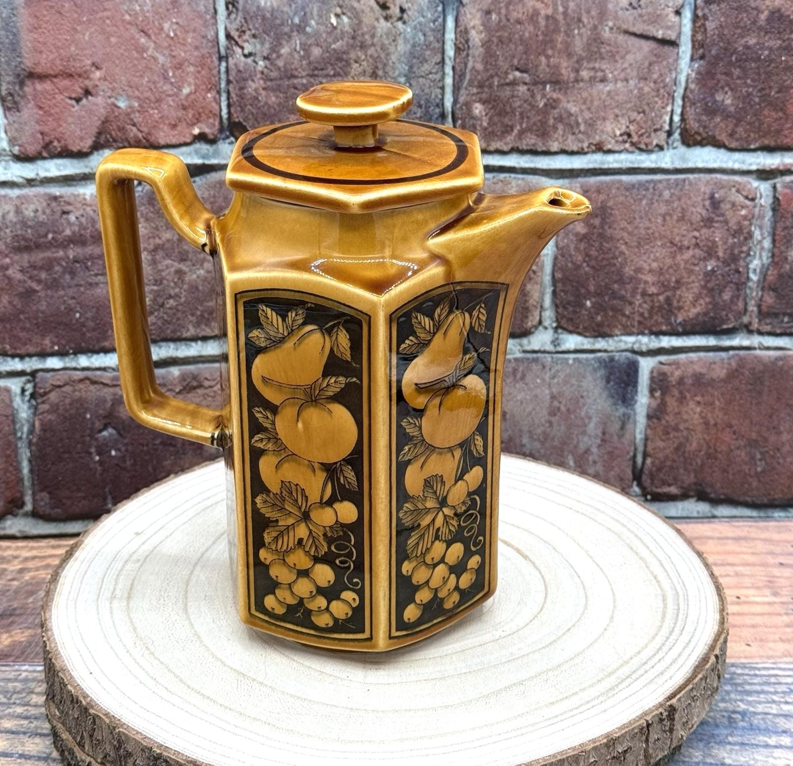 Vintage 1970S Metasco Japan Coffee/tea Pitcher With Lid Glazed