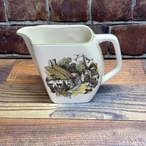 Vintage ELIJAH COTTON LTD Lord Nelson Ware Staffordshire England Cottage Pitcher