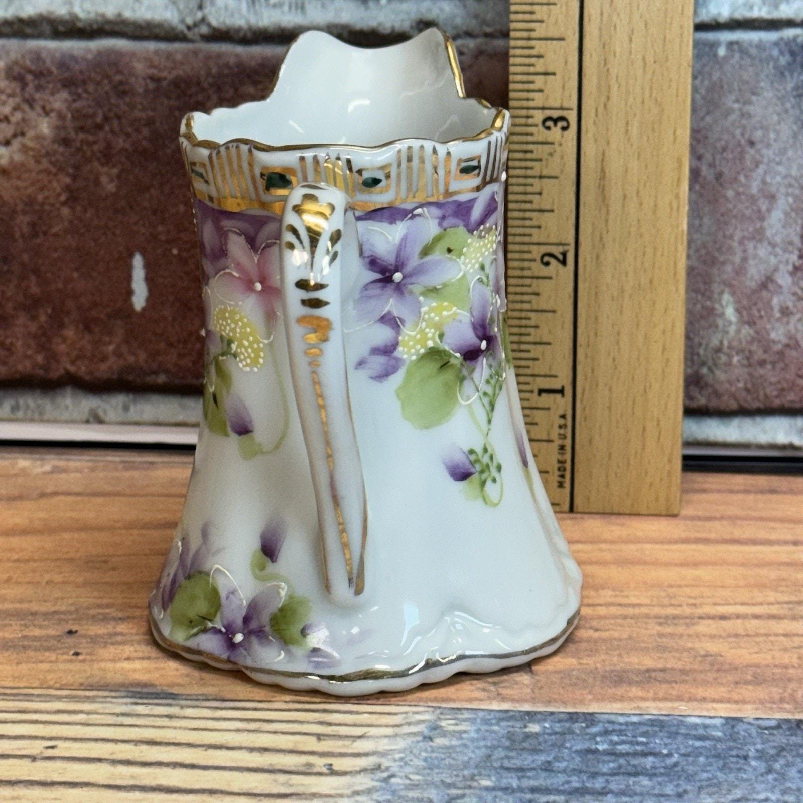 アンティーク日本 森村組 もりあげ メープルリーフマーク 花ピッチャー