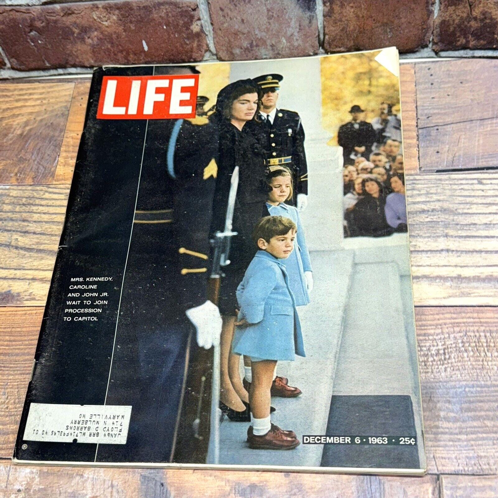 LIFE MAGAZINE 6 December 1963 Life Magazine Covering JFK Funeral Jackie Kennedy