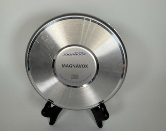 Reproductor de CD portátil Magnavox plateado vintage MPC250/17 ¡Probado a prueba de tirones!