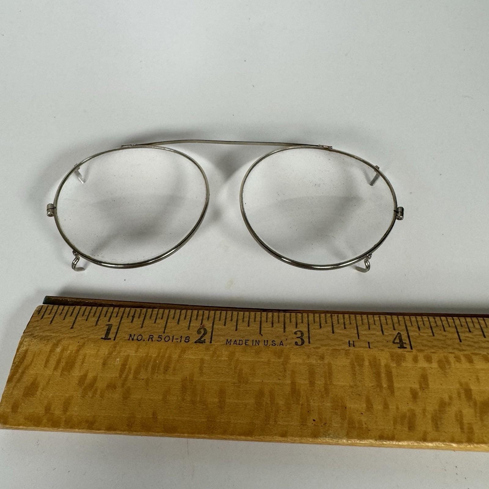 Antique Edwardian‎ Folding Silver Tone Pince Nez Glasses Bifocal w Original Case Antique Edwardian Folding Silver Tone Pince Nez Glasses  main image 4